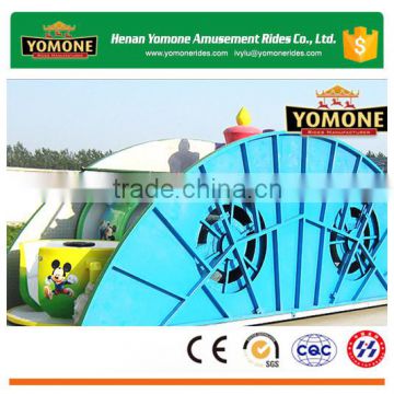 Popular amusement park family games of mobile foldable tea cup rides with trailer for sale