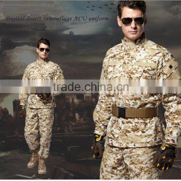 Outdoor khaki digital desert Camouflage Combat ACU Military Uniform Suit