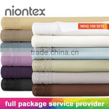Soft and Wrinkle-free Fine Linens Deep Pocket Microfiber Bedsheet Set for Wholesale