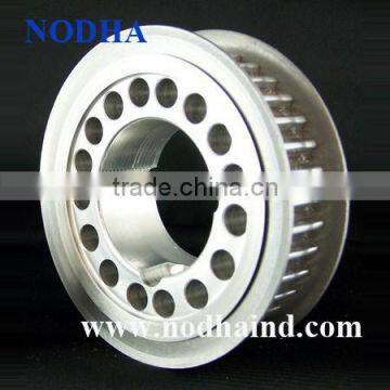 Customized aluminum timing pulley taper bushed pulleys HTD8M HTD14M