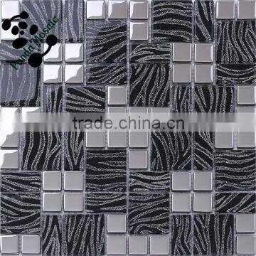 SMJ11 Colorful hand-painted mosaic crystal wall paper art glass mosaic