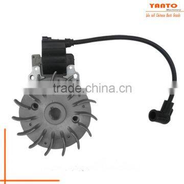 High Quality Gasoline Brush Cutter ignition coil and magneto flywheel spare parts for 1E36F