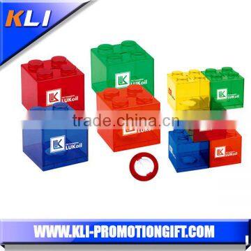 plastic transparent building blocks cheap piggy bank