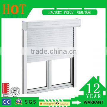 Residential European aluminum shutter window/louver shutter window/aluminum shutter blade window