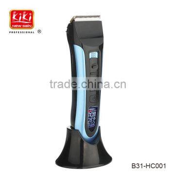 Titanium-coated S/S and ceramic movable blade rechargeable hair clipper