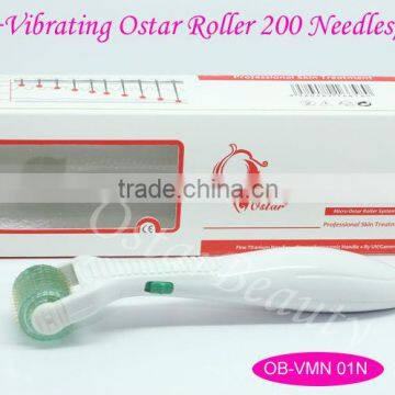 Replaceable heads LED vibrating skin roller & needle roller for sale