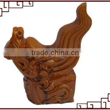 Handmade Chinese ornamental tiles for roof corner