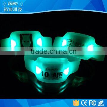 Custom Logo Silicone radio control led flashlight wristband