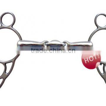 Stainless steel horse wonder gag bit of double jointed mouth with elliptical link(Type-056)