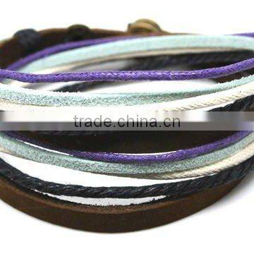 2 rounds leather bracelet