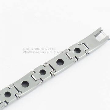 Tungsten Carbide Health Ceramic Bracelet Jewelry With Link photo-3