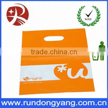 yellow printing ECO-friendly die cut plastic bags