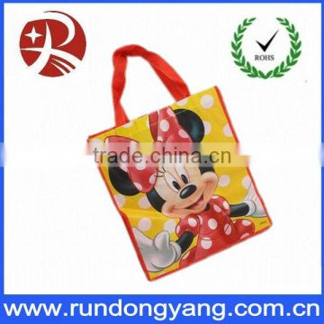 Full color cheap flexo printing loop handle plastic bag