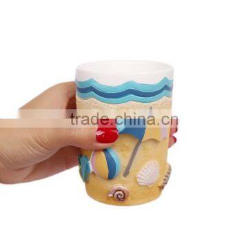 Summer Beach Style Resin Sea Shell Bathroom Set Accessories photo-4