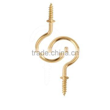 20 pack 1-1/4inches gold plated screw cup hook