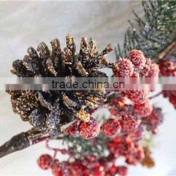 Home Garden Decorative 60cm Height Artificial White Hanging Pine Tree Leaf Branches ERSY11 2102 photo-6