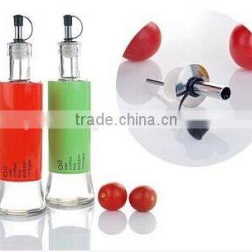 2016 Hot Selling Unique Glass Oil Bottle and Spice Jar Cruet Set With Coating photo-2