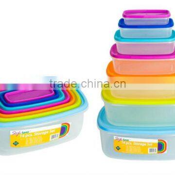 Rainbow Food Storage Set, Walmart Square Plastic Storage Containers, Rectangle Storage Container photo-2