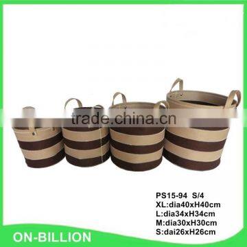 Customized large round colored felt laundry basket