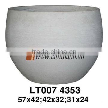 Vietnam Exporter Unique Trading Round Natural Large Grey Ceramic