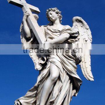 Decorative stone carving large outdoor angel sculptures