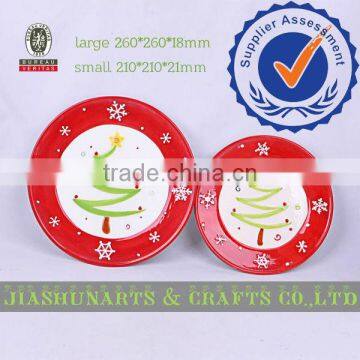 2016 Christmas Tree Pattern Ceramic Fruit Dishes