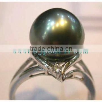 Green Seawater Pearl Ring photo-2