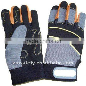 Hot synthetic leather safety anti-shock mechanic gloves ZM892-H