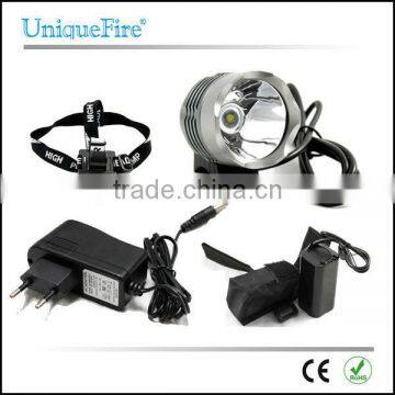 UniqueFire Cree T6 Hunting 1200 Lumens Bycicle LED Head Light with Orange surface cup(4x18650 battery pack)