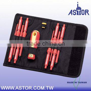 10 pcs VDE Professional Interchangable Screwdriver Tool Set