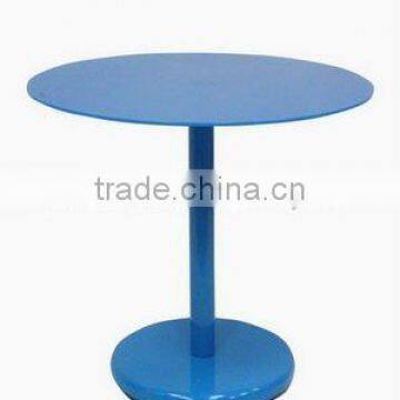 Office Tempered Glass Convenient Table, Metal Legs Round Dining Table photo-2