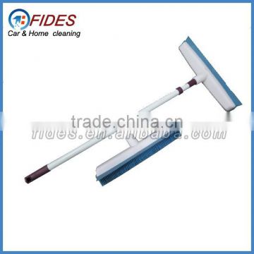 telescopic tpr broom rubber mop with wiper