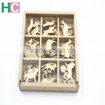 2016 Art Craft New Design Christmas Present Wooden Stamps Snow Wood Animal Piece photo-3