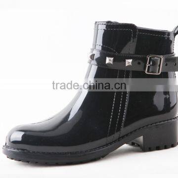 Fashion New Design Girls Ankle Low Pvc Rain Boot photo-6