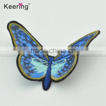 3D Lifelike Colorful Butterfly Custom Embroidery Textile Patch for Garment Accessory photo-2
