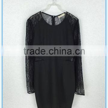 OEM Custom Brand High Fashion Elegant Ladies Black Lace Crochet Tassel Gilet Girls Long Sleeve Jacket