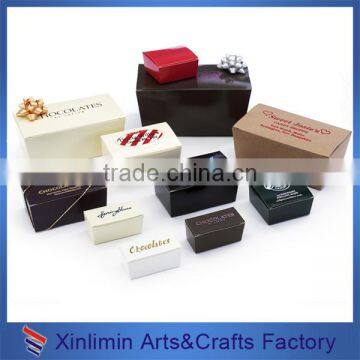 Handmade chocolate box with cushion pads with ribbon bow