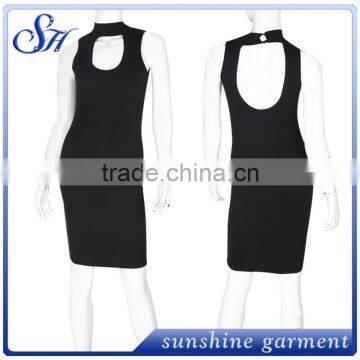 Black Hollow Out Hanging Neck Wholesale For Sexy Women photo-2