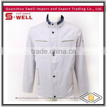 high quality durable cheap classical style white men jacket