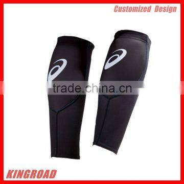 High Quality, Durable Sports Compression Calf Sleeves with OEM, Silicon Gripper on Top, Flat Lock Stitching Seam