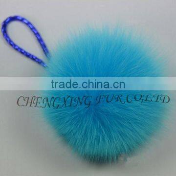 CX-P-23A Genuine Fox Fur Pendant Fur Ball Key Chain Key Ring~ MIXED COLOUR