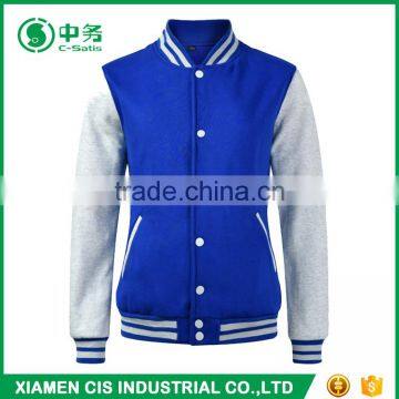 Top Fashion Custom Made Slim Fit Korean Style Royal Blue Mens School Varsity Jacket photo-5