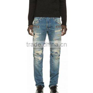 Biker Jeans Fashion Denim Trousers(LOTK056) photo-3