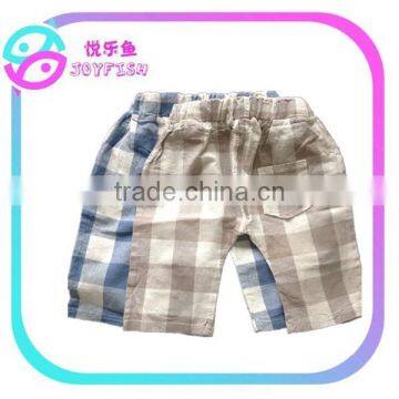Children's Linen Big Check Shorts photo-2