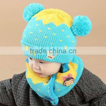 TC17001 Hot Sales Cute Baby Pom Pom Hat New Fashion Winter Warm Knitting Pattern Baby Beanie Hat photo-6
