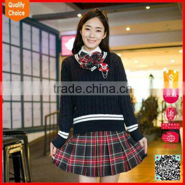 Wholesale high quality school uniform sweater