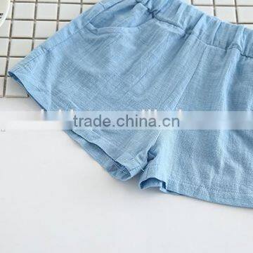 Summer Apparel Latest Arrivals Linen Fabric Shorts Daliy Wearing Baby Clothes photo-6