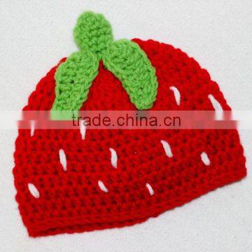 Fashion winter child hat crochet strawberry hat