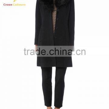 Fur Collar Women Winter Coat,Heavy Woolen Coat For Women photo-2