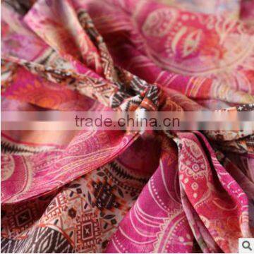 F20045A Europe Style Women Silk Dress Printed Pattern One Piece Dress photo-4